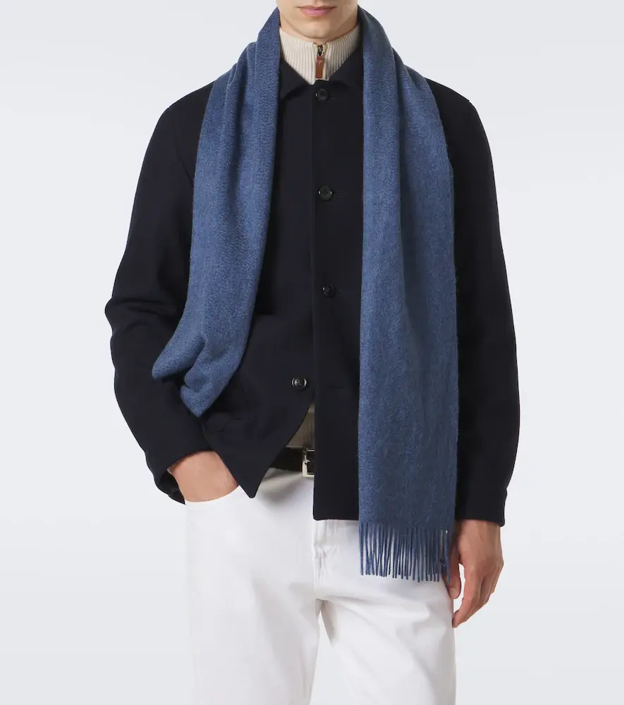 Zegna Fringed cashmere scarf | Thumbnail 4 Zegna Fringed cashmere scarf | Thumbnail 4