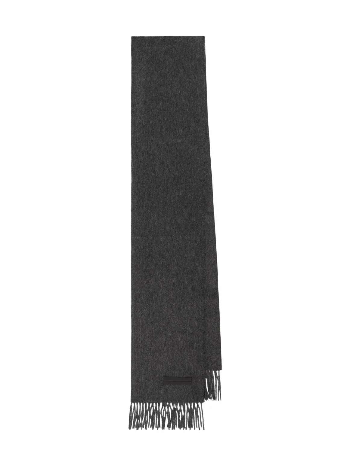 Fringed cashmere scarf