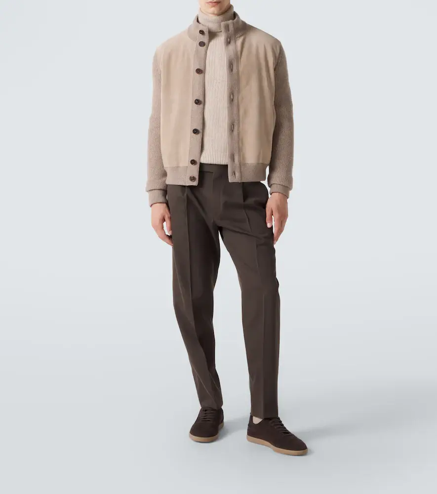Zegna Cotton and wool straight pants | Thumbnail 3 Zegna Cotton and wool straight pants | Thumbnail 3