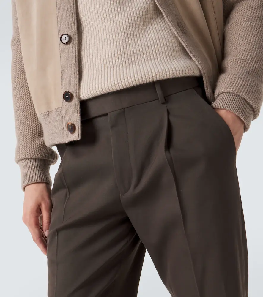 Zegna Cotton and wool straight pants | Thumbnail 5 Zegna Cotton and wool straight pants | Thumbnail 5