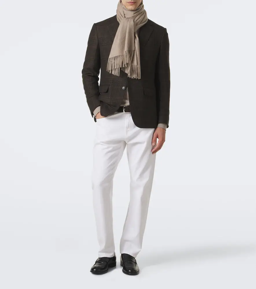 Zegna Fringed cashmere scarf | Thumbnail 2 Zegna Fringed cashmere scarf | Thumbnail 2