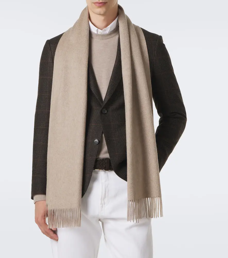 Zegna Fringed cashmere scarf | Thumbnail 4 Zegna Fringed cashmere scarf | Thumbnail 4