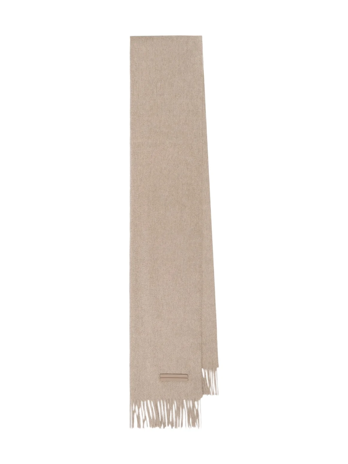 Fringed cashmere scarf