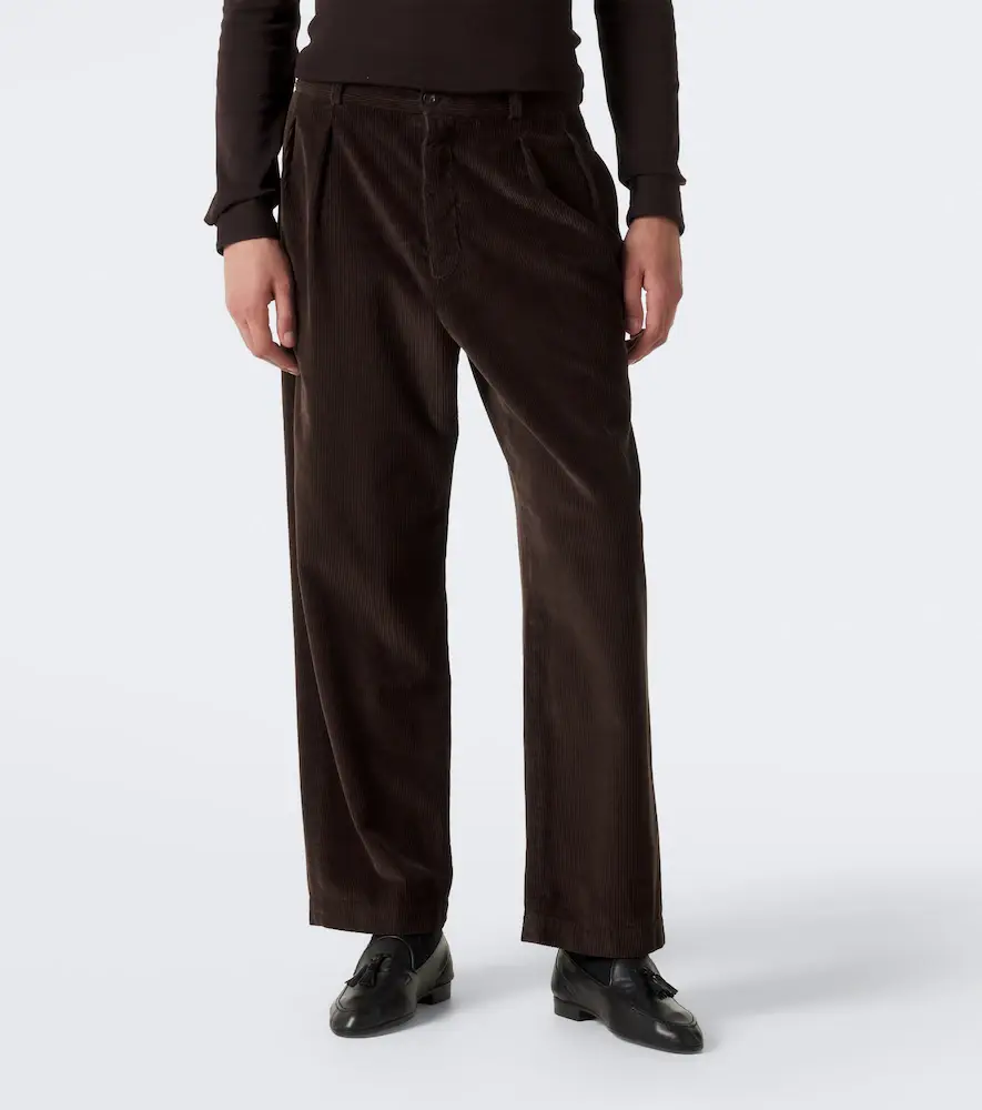 The Row Tuxo pleated cotton corduroy wide-leg pants | Thumbnail 4 The Row Tuxo pleated cotton corduroy wide-leg pants | Thumbnail 4