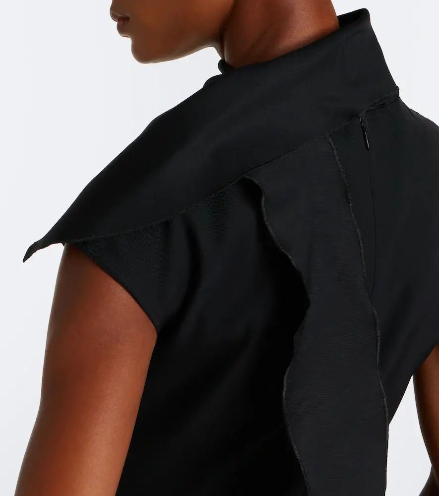 Proenza Schouler Elodine asymmetric draped midi dress | Thumbnail 4 Proenza Schouler Elodine asymmetric draped midi dress | Thumbnail 4