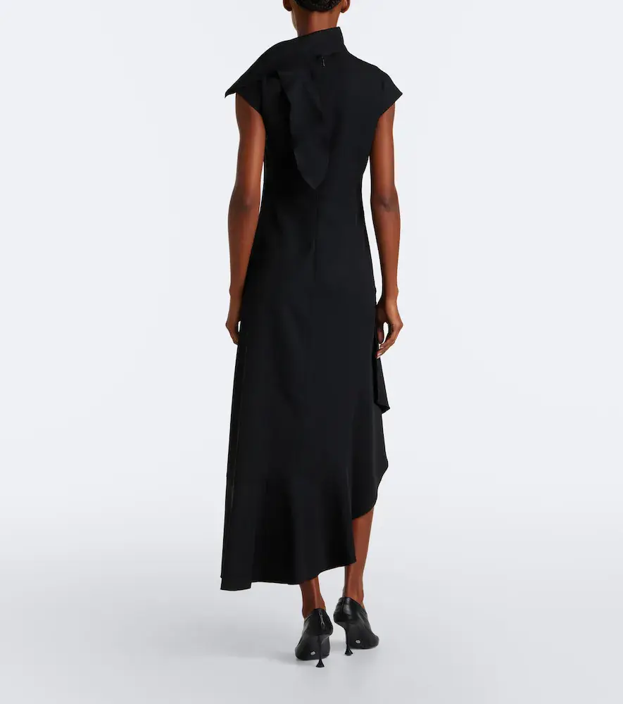 Proenza Schouler Elodine asymmetric draped midi dress | Thumbnail 6 Proenza Schouler Elodine asymmetric draped midi dress | Thumbnail 6