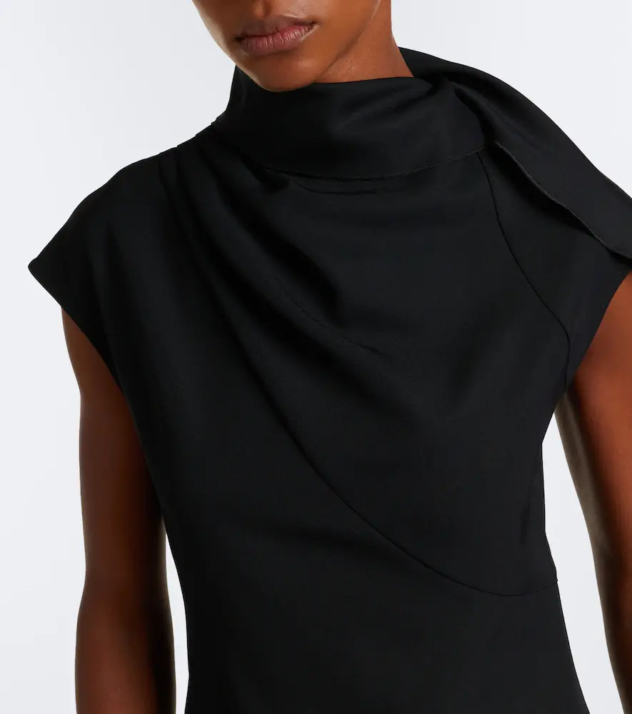 Proenza Schouler Elodine asymmetric draped midi dress | Thumbnail 7 Proenza Schouler Elodine asymmetric draped midi dress | Thumbnail 7
