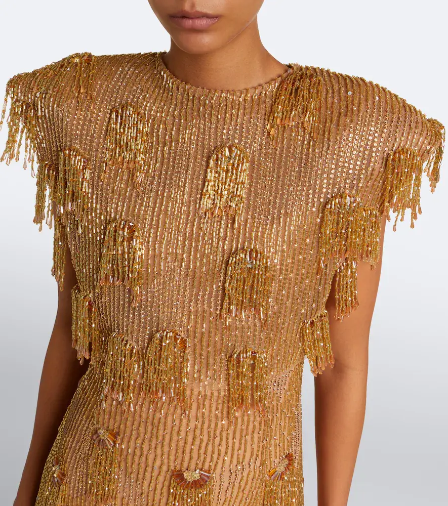 RACHEL GILBERT Lani caped beaded gown | Thumbnail 5