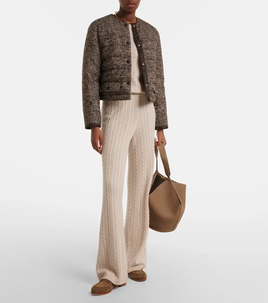 AGNONA Cropped wool-blend puffer jacket | Thumbnail 3