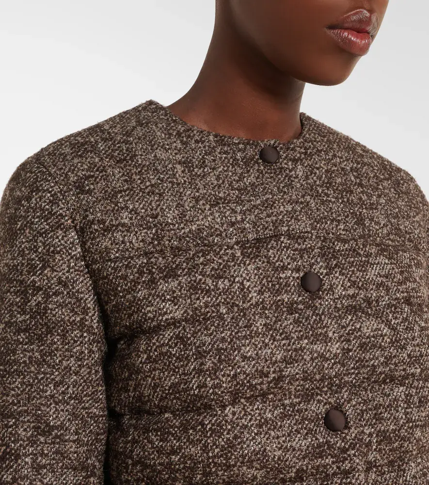 AGNONA Cropped wool-blend puffer jacket | Thumbnail 5