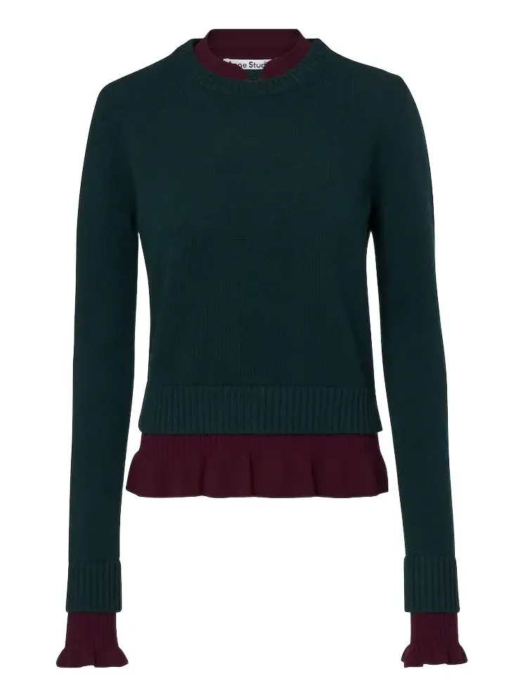 Layered wool sweater