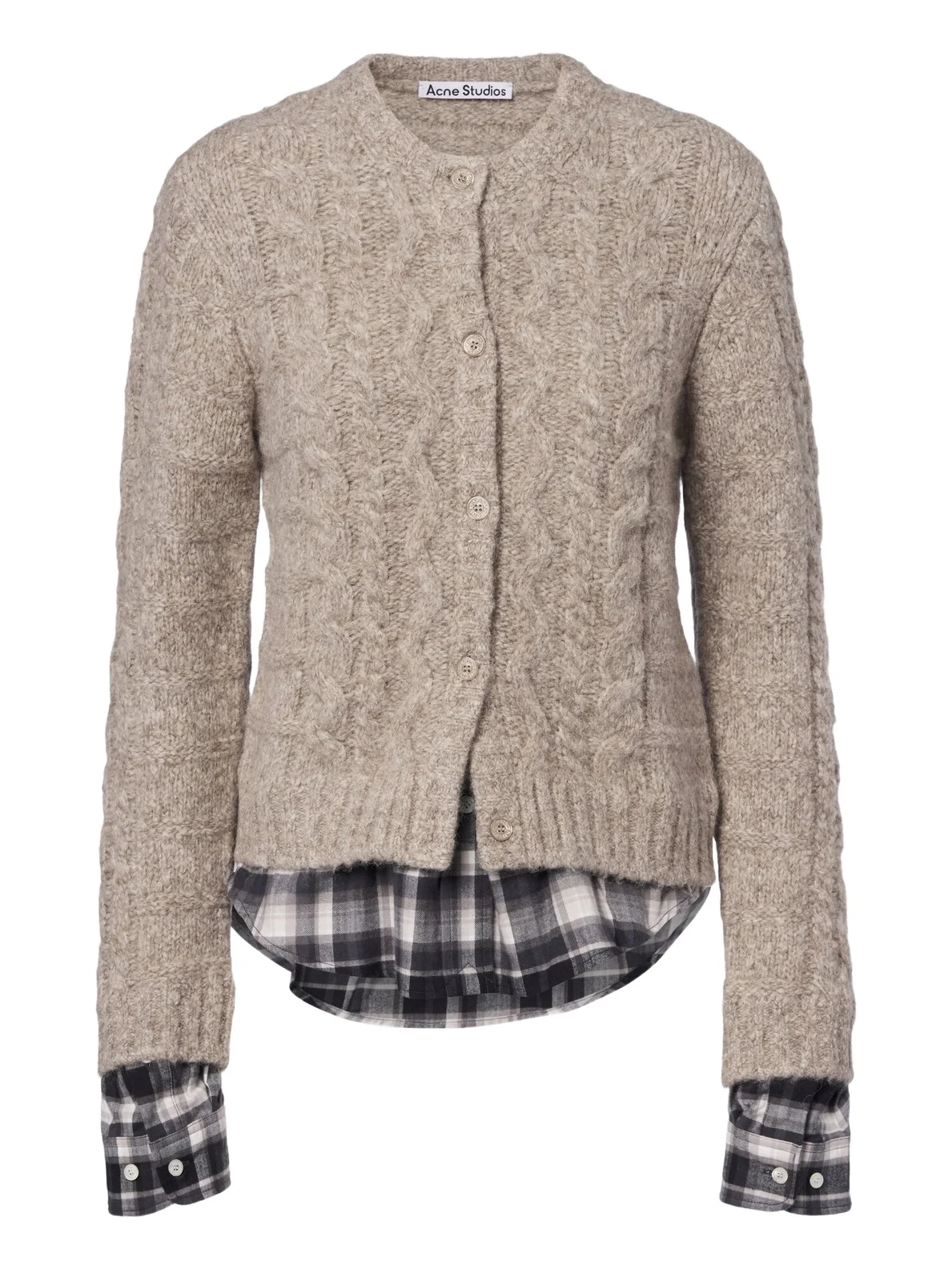 Layered alpaca, yak and wool-blend cardigan Layered alpaca, yak and wool-blend cardigan