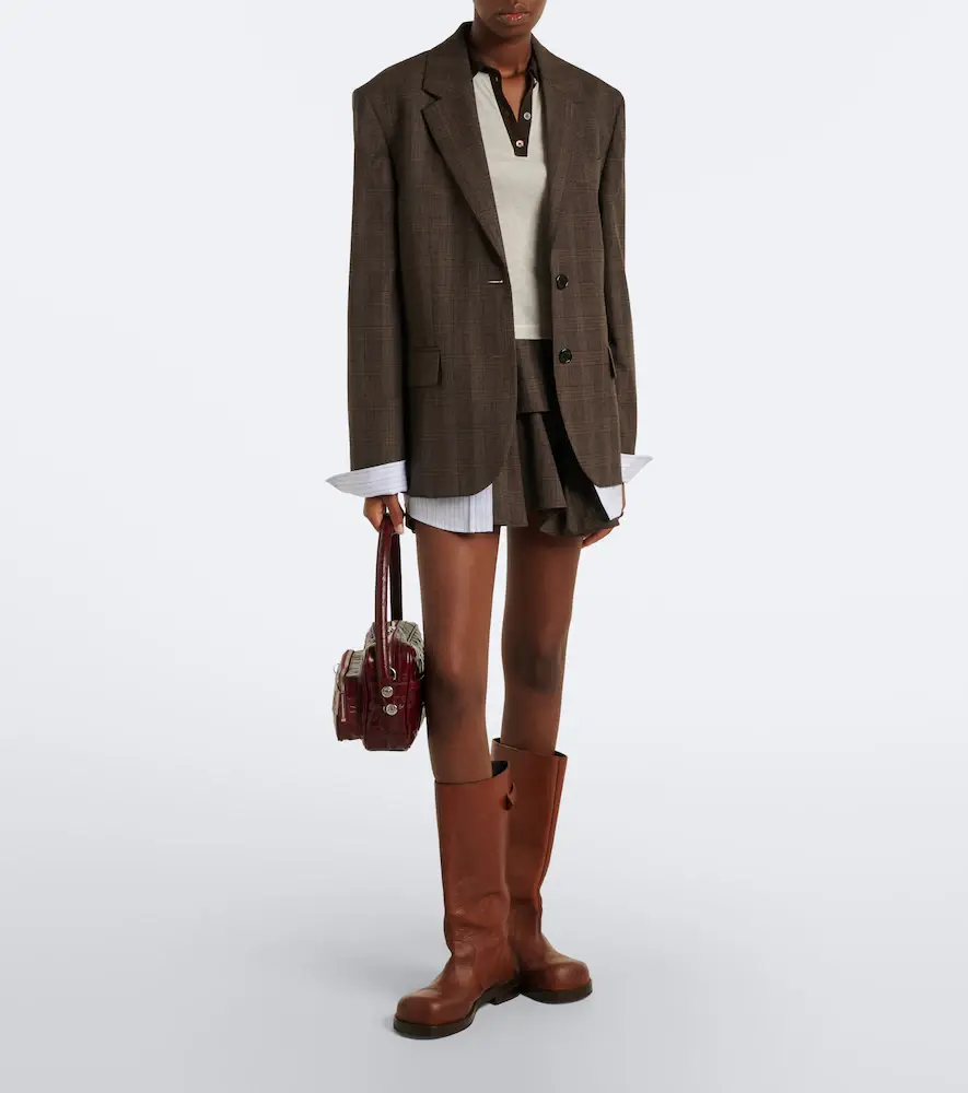 Acne Studios Checked wool-blend blazer | Thumbnail 4 Acne Studios Checked wool-blend blazer | Thumbnail 4