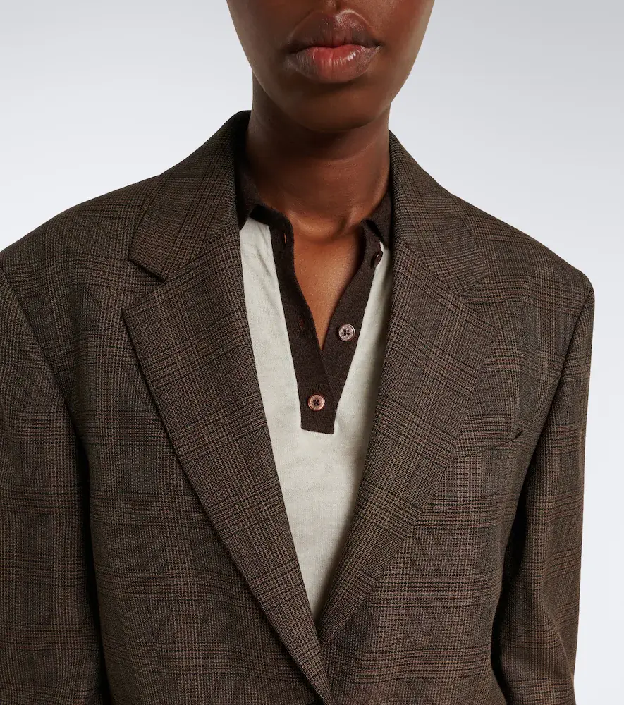 Acne Studios Checked wool-blend blazer | Thumbnail 6 Acne Studios Checked wool-blend blazer | Thumbnail 6