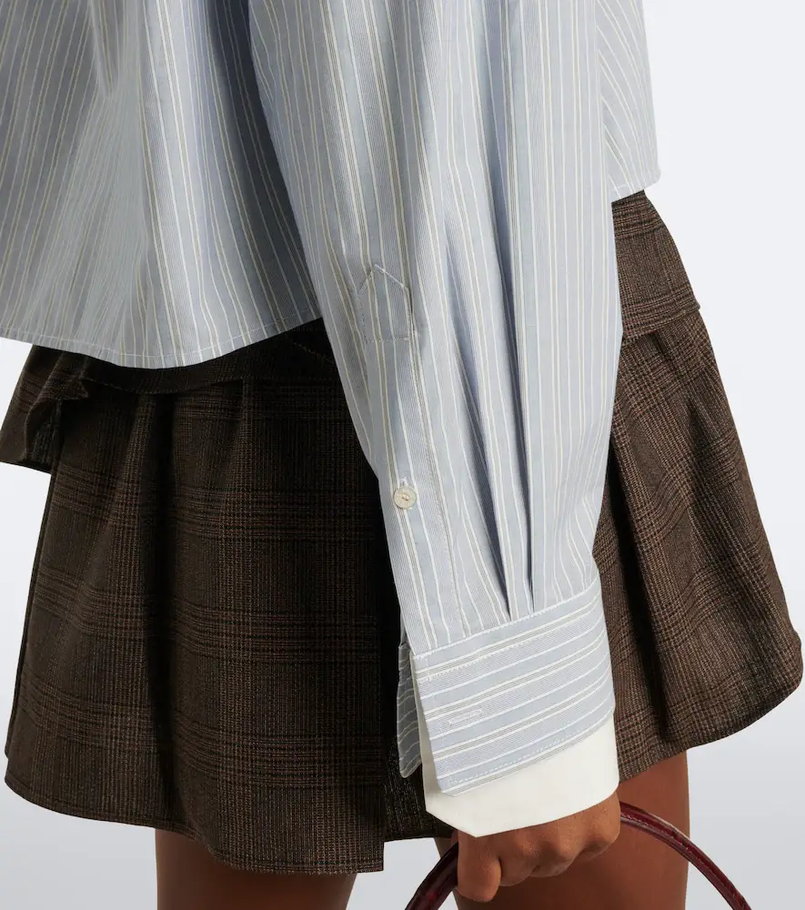 Acne Studios Striped cropped cotton poplin shirt | Thumbnail 2 Acne Studios Striped cropped cotton poplin shirt | Thumbnail 2
