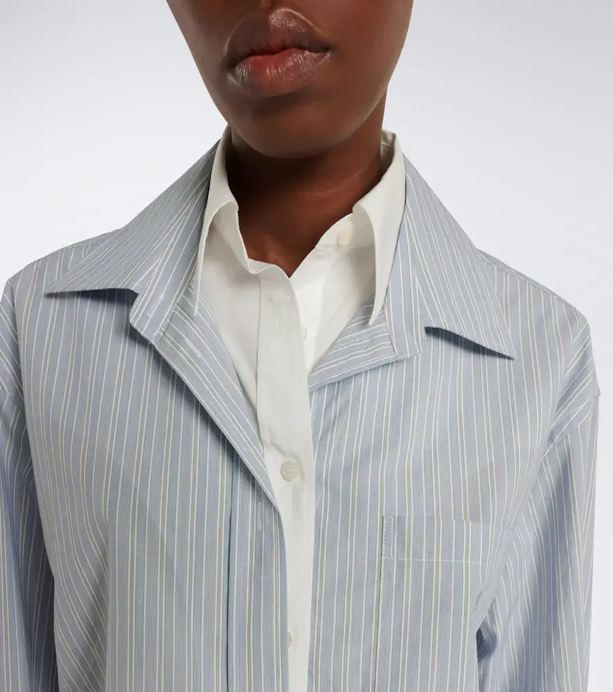 Acne Studios Striped cropped cotton poplin shirt | Thumbnail 6 Acne Studios Striped cropped cotton poplin shirt | Thumbnail 6