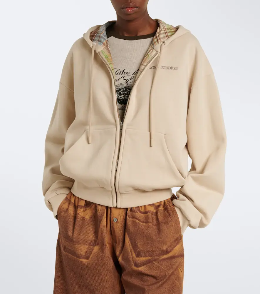Acne Studios Cotton jersey zip-up hoodie | Thumbnail 3 Acne Studios Cotton jersey zip-up hoodie | Thumbnail 3