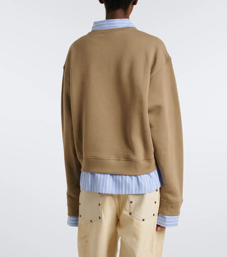 Acne Studios Layered cotton jersey sweatshirt | Thumbnail 2