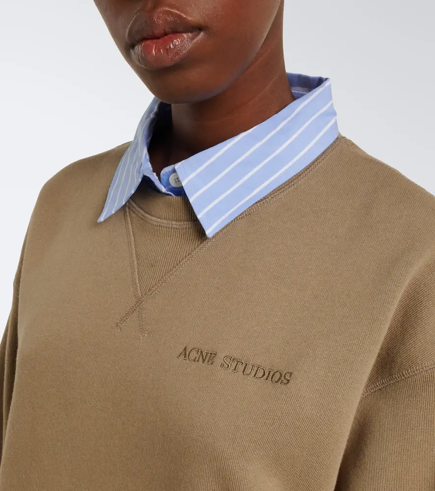 Acne Studios Layered cotton jersey sweatshirt | Thumbnail 4