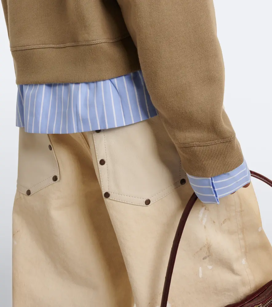 Acne Studios Layered cotton jersey sweatshirt | Thumbnail 6