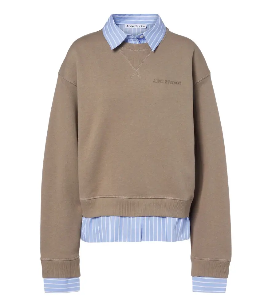Acne Studios Layered cotton jersey sweatshirt | Image 1 Acne Studios Layered cotton jersey sweatshirt | Image 1