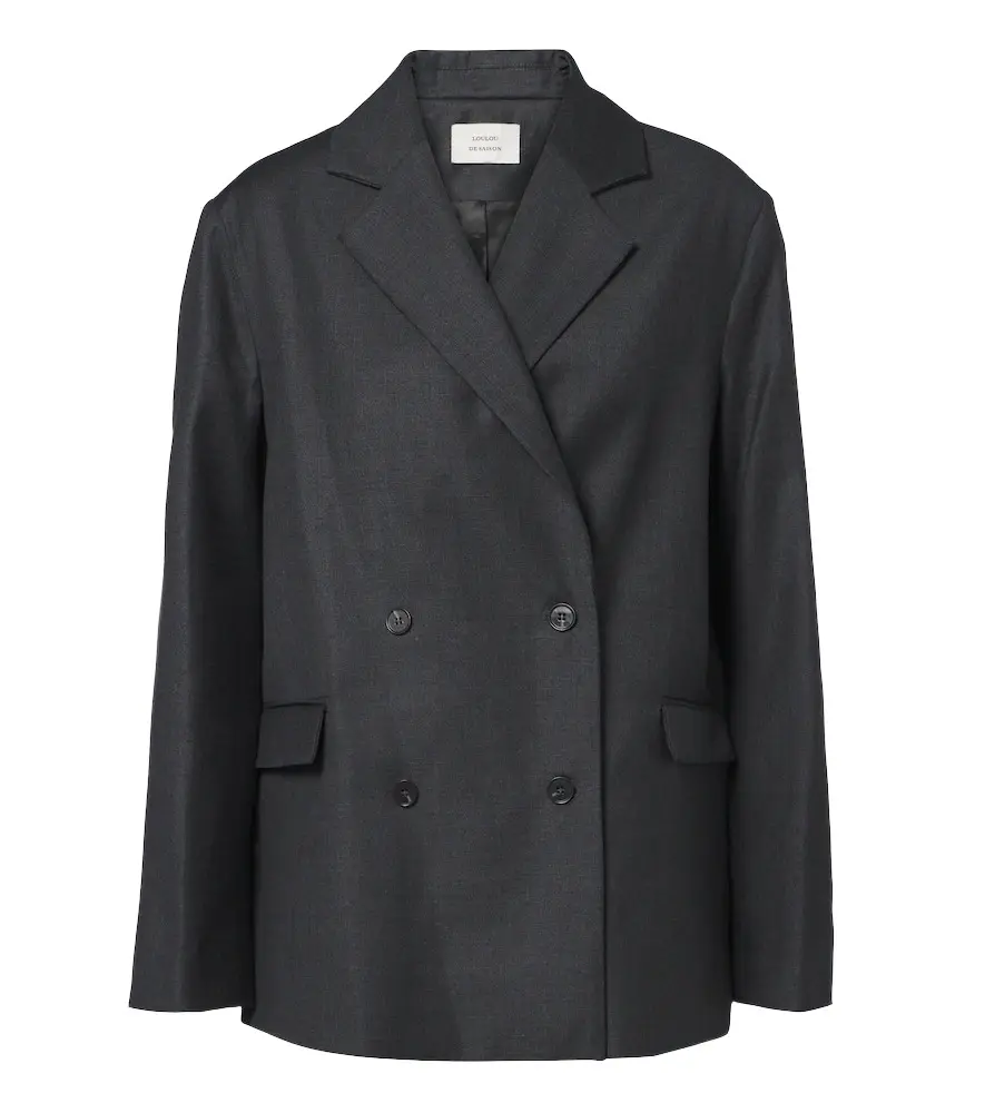 Loulou de Saison Donau double-breasted virgin wool blazer