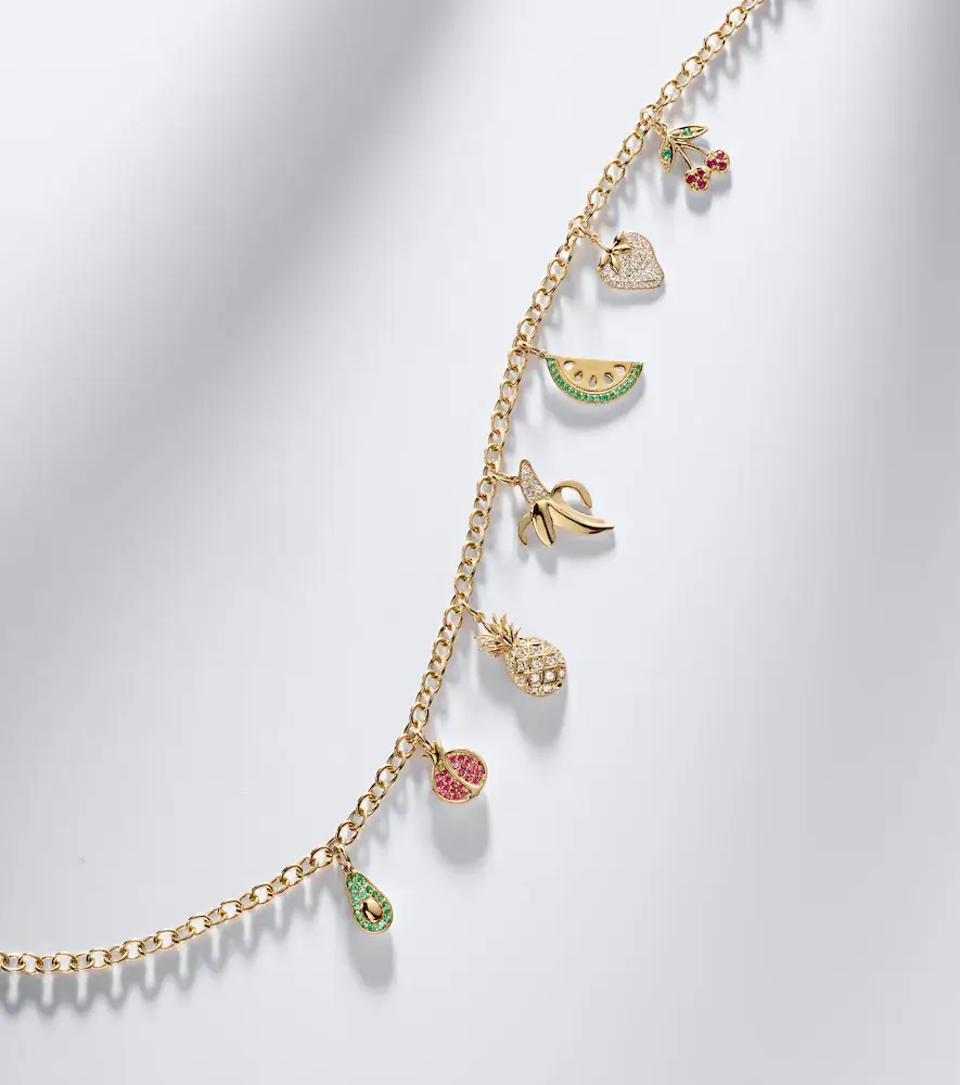 Sydney Evan 14kt gold charm necklace with gemstones | Thumbnail 6 Sydney Evan 14kt gold charm necklace with gemstones | Thumbnail 6