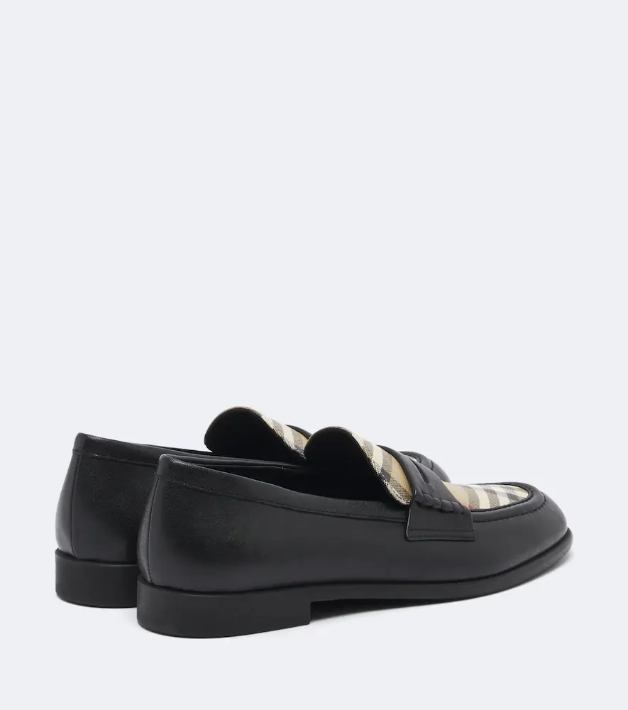 Burberry Check leather penny loafers | Thumbnail 4