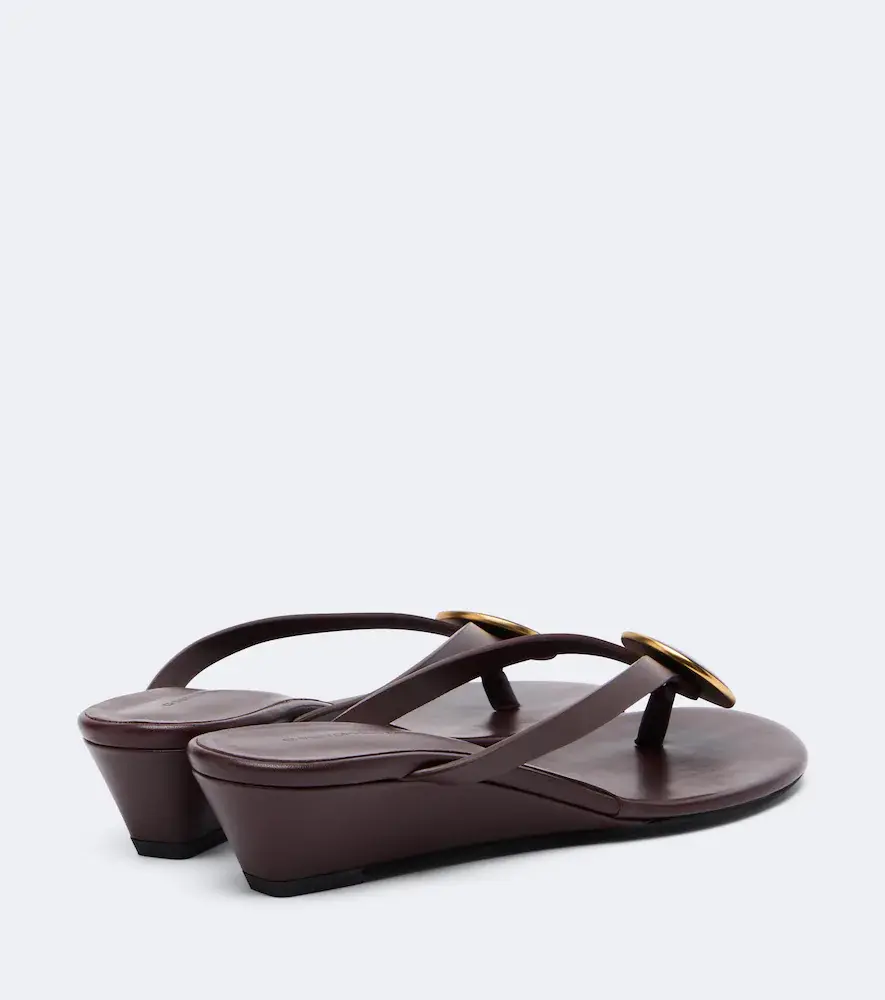 Christopher Esber Aura Quartz leather wedge thong sandals | Thumbnail 4 Christopher Esber Aura Quartz leather wedge thong sandals | Thumbnail 4