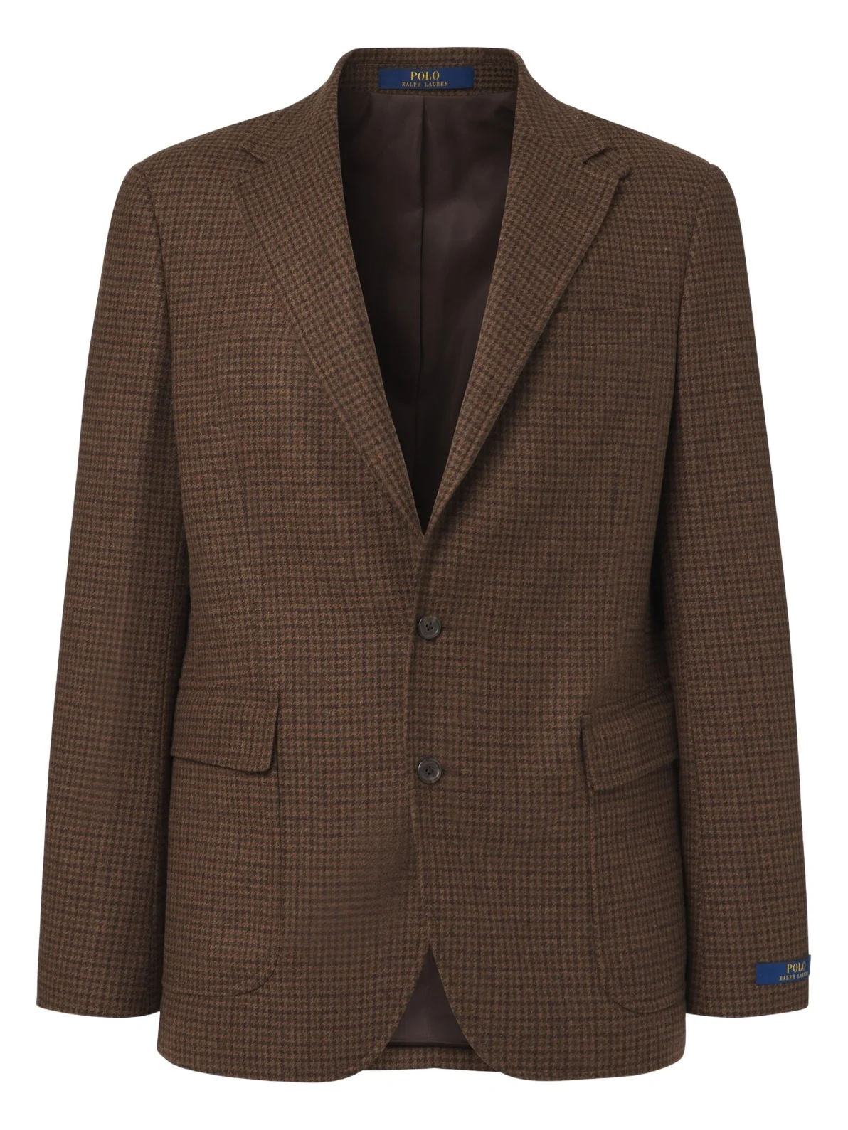 Checked wool-blend blazer