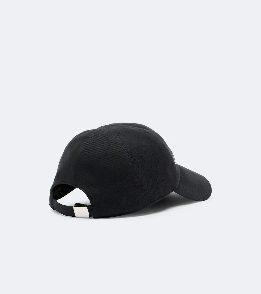 Gucci Embellished logo cotton-blend baseball cap | Thumbnail 2 Gucci Embellished logo cotton-blend baseball cap | Thumbnail 2