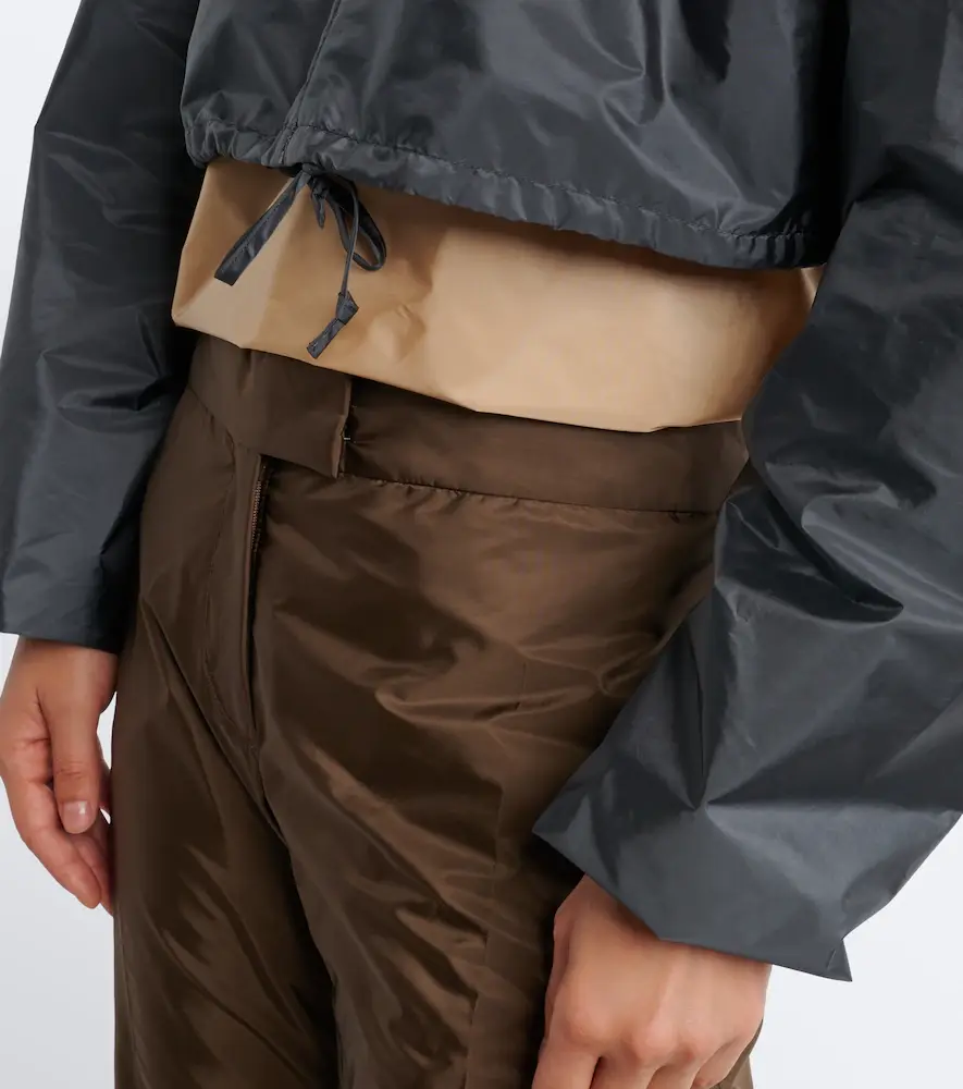 Miu Miu Shearling-trimmed technical jacket | Thumbnail 4 Miu Miu Shearling-trimmed technical jacket | Thumbnail 4
