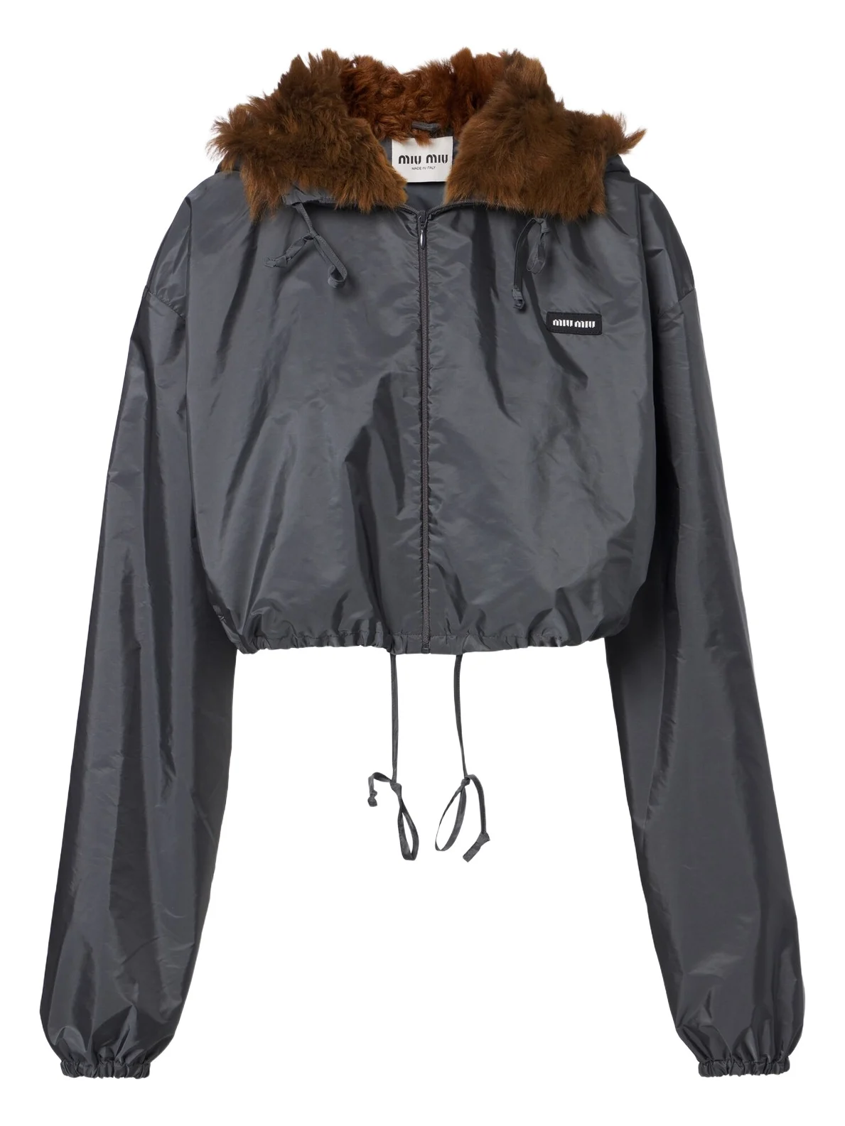 Shearling-trimmed technical jacket Shearling-trimmed technical jacket
