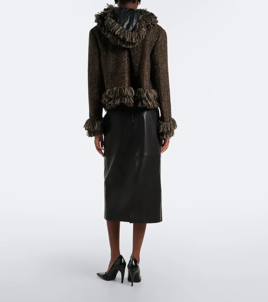 Nour Hammour Alana leather pencil skirt | Thumbnail 4