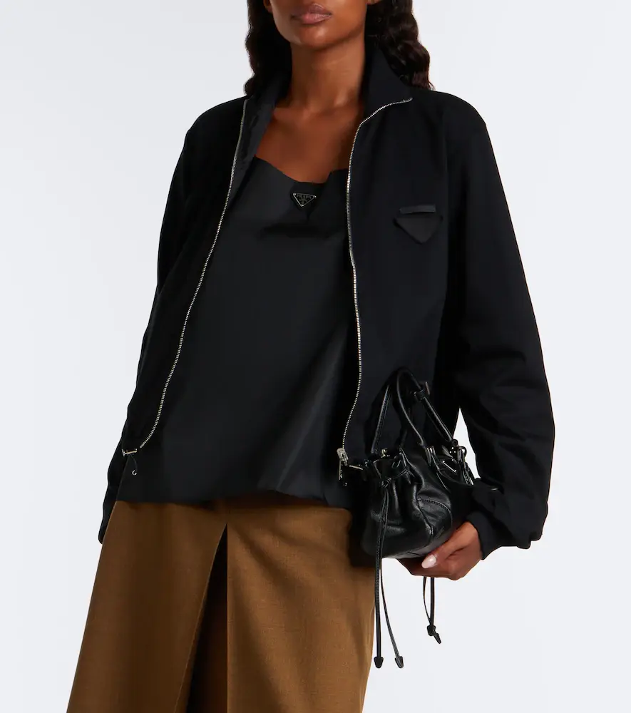 Prada Reversible cotton and Re-Nylon blouson jacket | Thumbnail 4 Prada Reversible cotton and Re-Nylon blouson jacket | Thumbnail 4