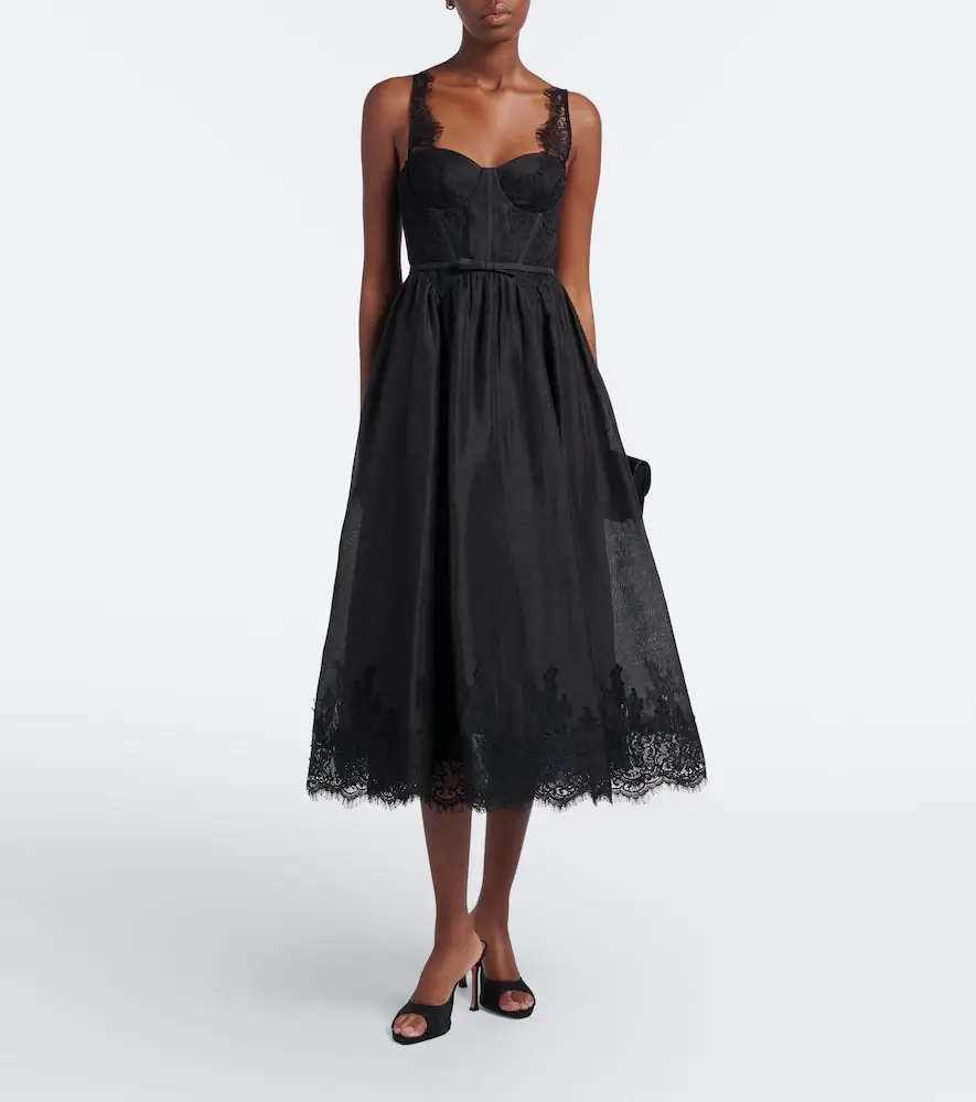 Zimmermann Valiant lace-trimmed linen and silk bustier dress | Thumbnail 2