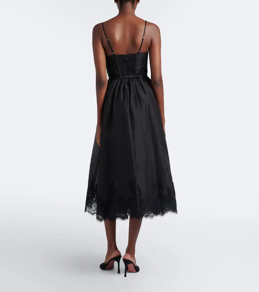 Zimmermann Valiant lace-trimmed linen and silk bustier dress | Thumbnail 6