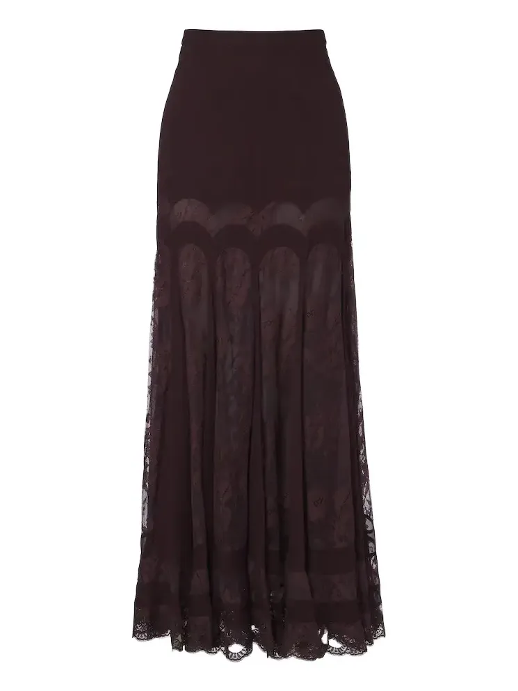 Valiant lace and silk maxi skirt Valiant lace and silk maxi skirt