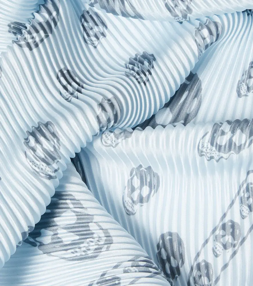 Alexander McQueen Skull pleated silk scarf | Thumbnail 2