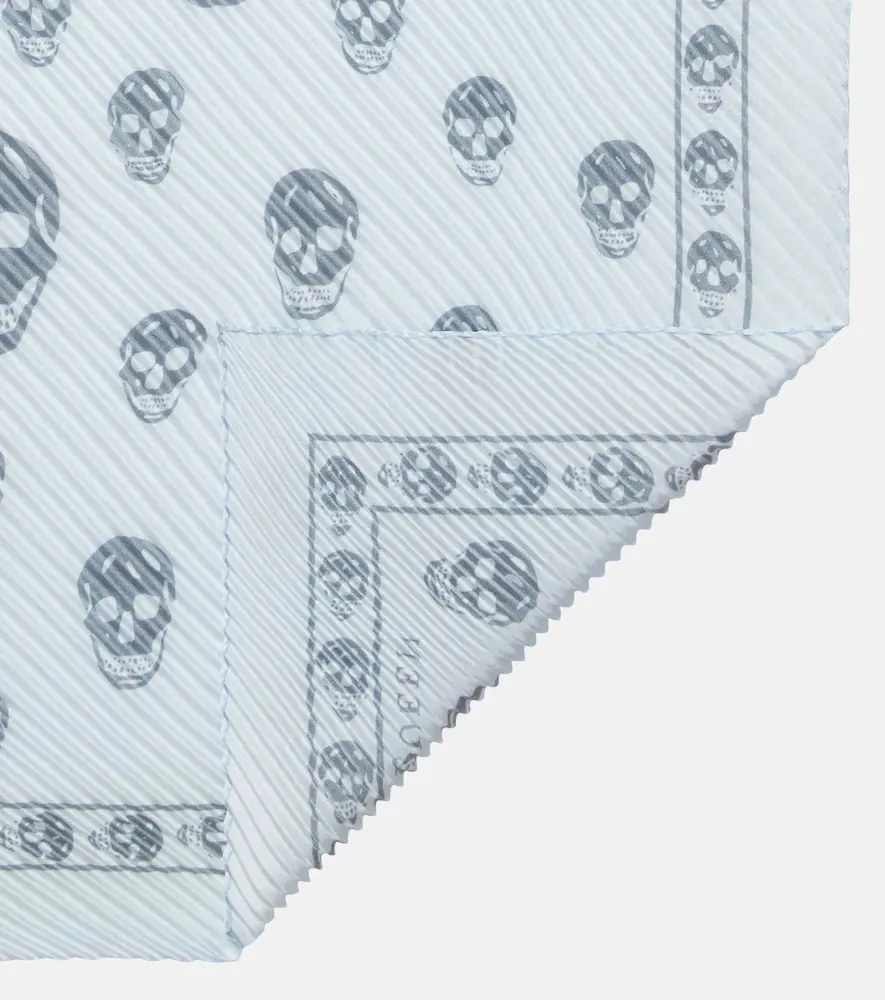 Alexander McQueen Skull pleated silk scarf | Thumbnail 3
