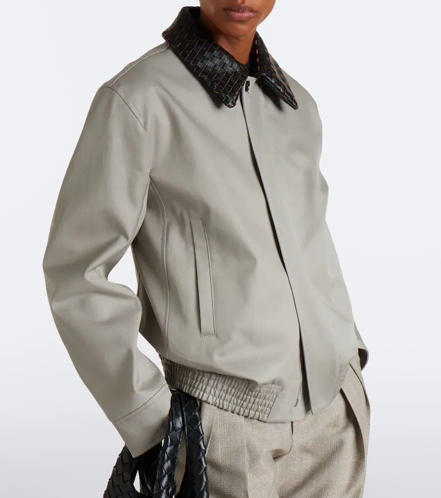 Bottega Veneta Intrecciato oversized cotton blouson jacket | Thumbnail 5