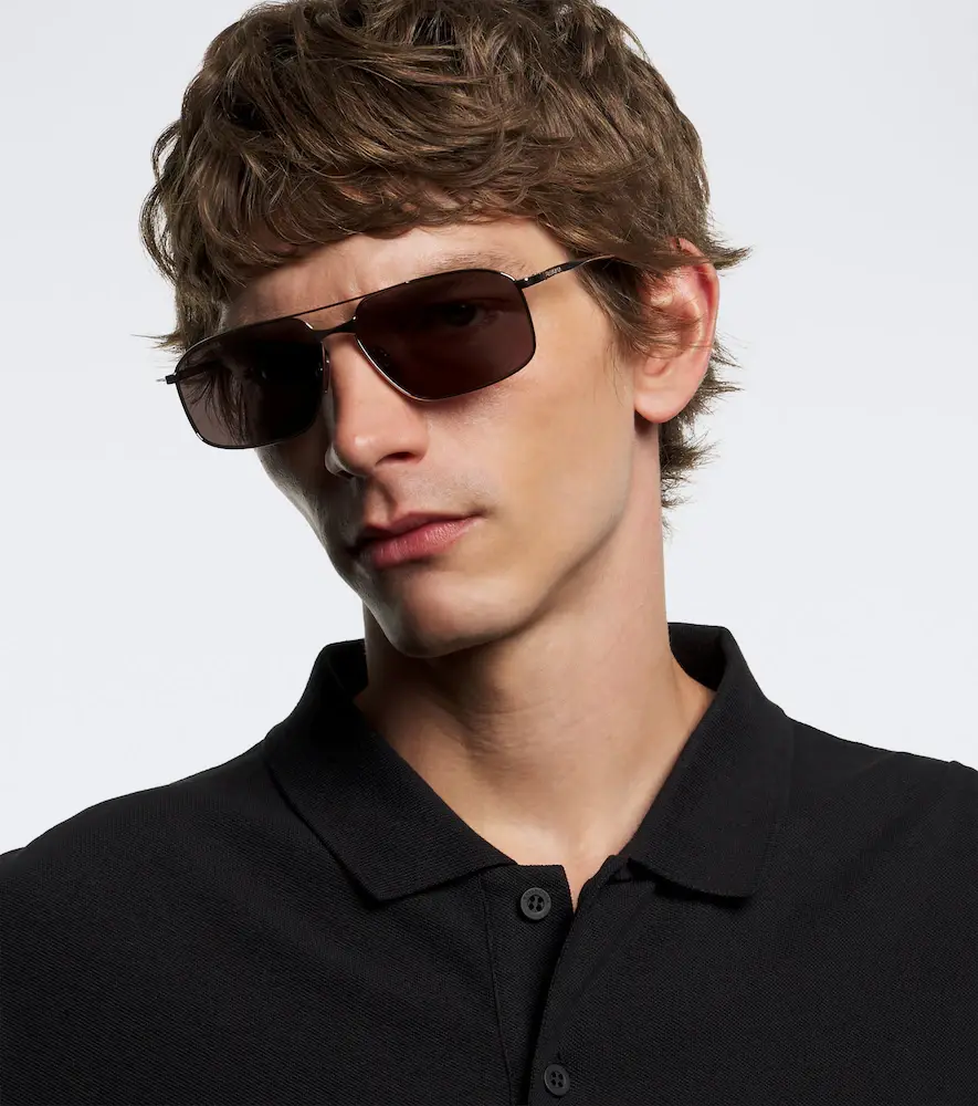 Balenciaga Logo navigator sunglasses | Thumbnail 3 Balenciaga Logo navigator sunglasses | Thumbnail 3