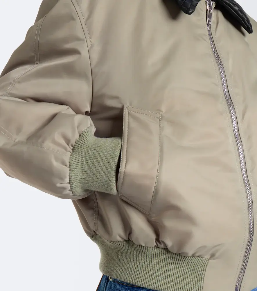 Bottega Veneta Leather-trimmed bomber jacket | Thumbnail 4 Bottega Veneta Leather-trimmed bomber jacket | Thumbnail 4