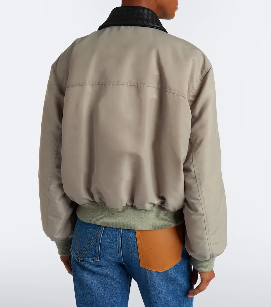 Bottega Veneta Leather-trimmed bomber jacket | Thumbnail 6 Bottega Veneta Leather-trimmed bomber jacket | Thumbnail 6