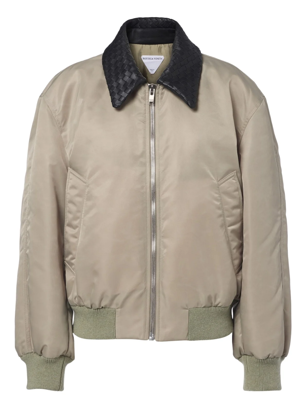 Bottega Veneta Leather-trimmed bomber jacket