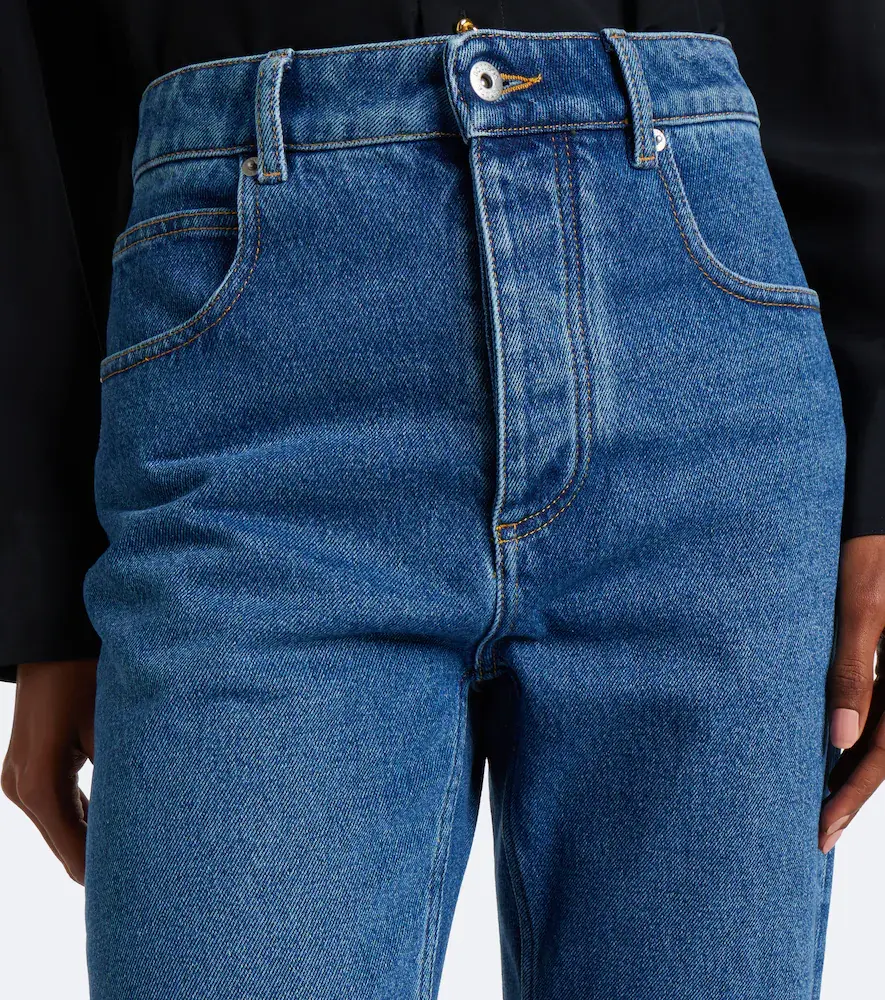 Bottega Veneta Intrecciato leather-trimmed slim jeans | Thumbnail 7 Bottega Veneta Intrecciato leather-trimmed slim jeans | Thumbnail 7