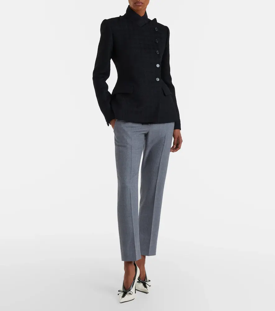 Alexander McQueen Wool and mohair tweed jacket | Thumbnail 2 Alexander McQueen Wool and mohair tweed jacket | Thumbnail 2