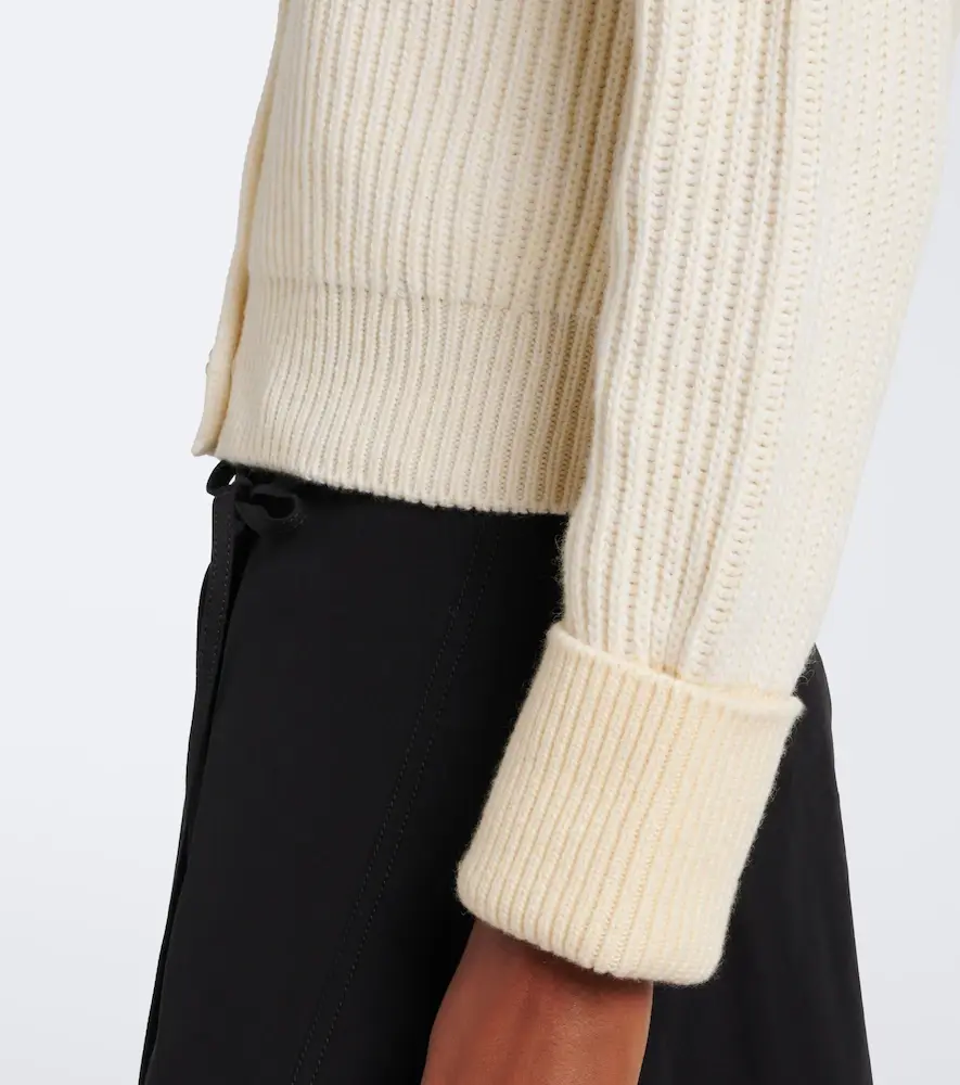 Bottega Veneta Ribbed-knit wool and cashmere cardigan | Thumbnail 3 Bottega Veneta Ribbed-knit wool and cashmere cardigan | Thumbnail 3