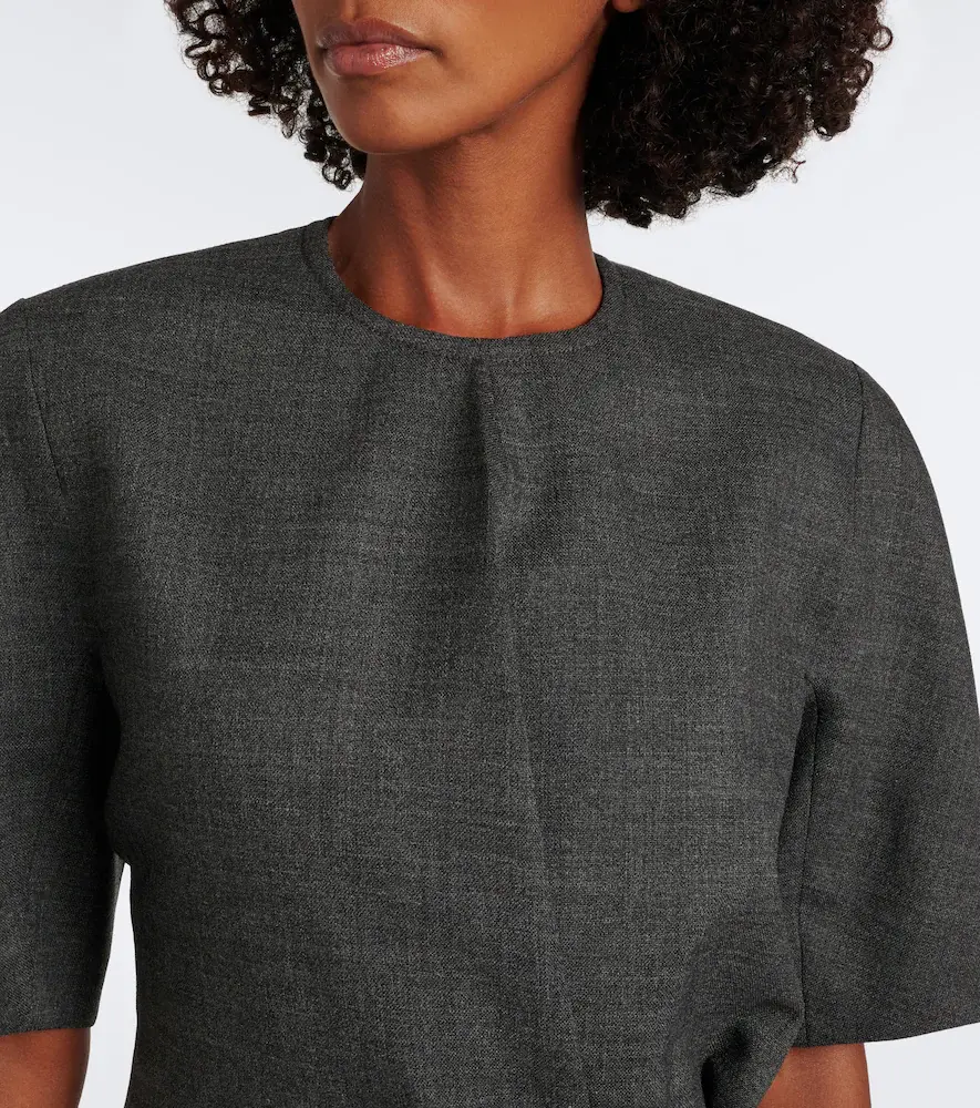 Bottega Veneta Belted draped wool midi dress | Thumbnail 3