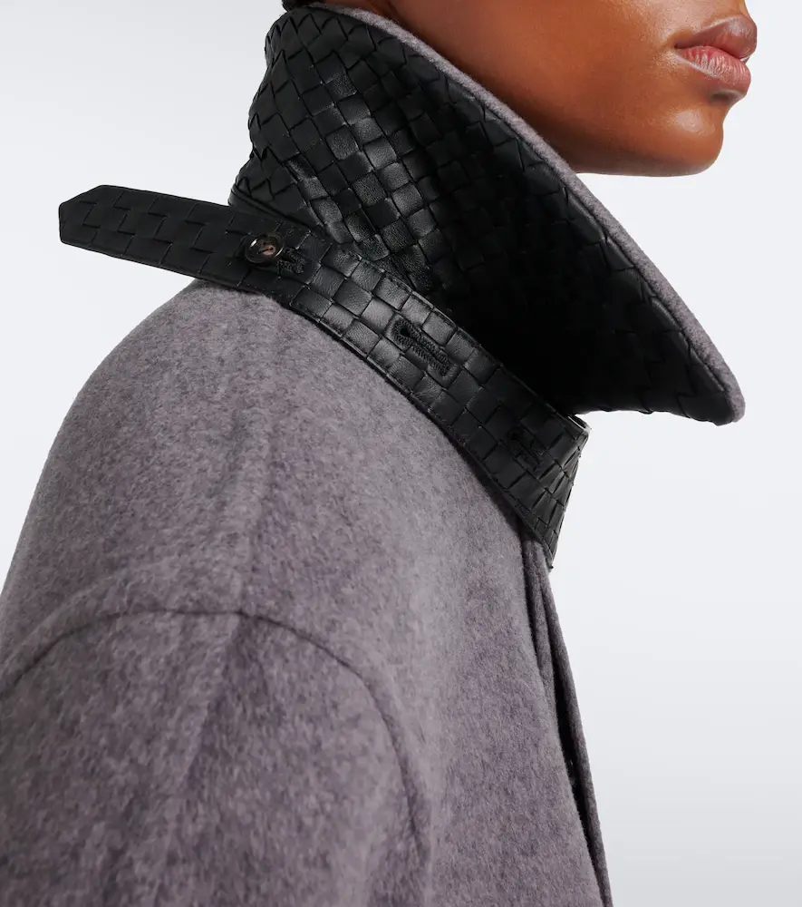 Bottega Veneta Intrecciato wool and cashmere cape | Thumbnail 6